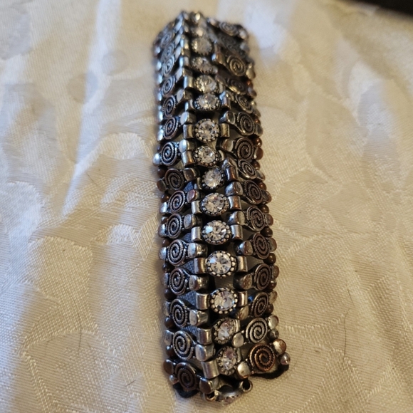 Metal & Rhinestone Bracelet - Picture 3 of 3